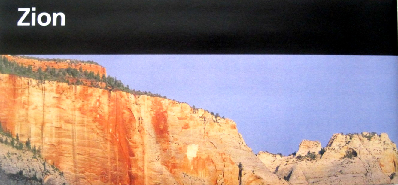 Zion National Park Utah National Park Service Unigrid Brochure Map