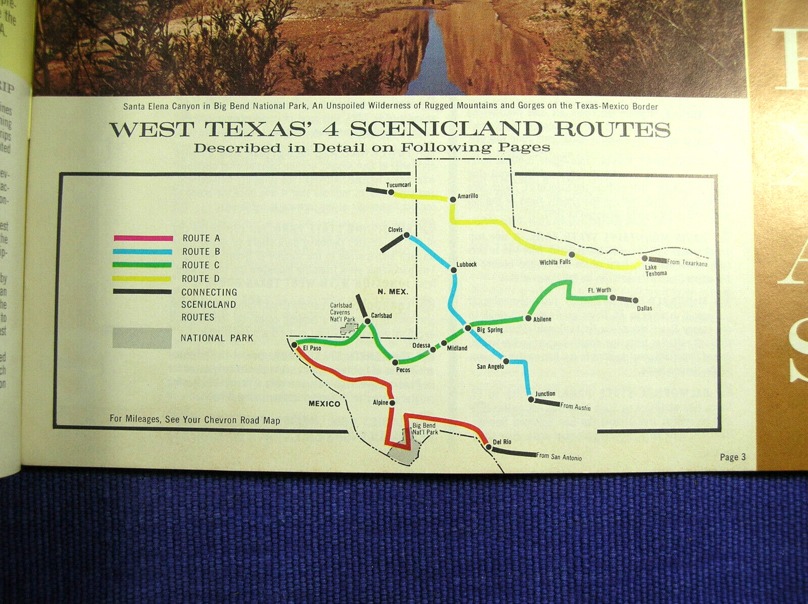 Vintage Scenicland, USA from Chevron a Tour and Route Guide Booklet Mid West