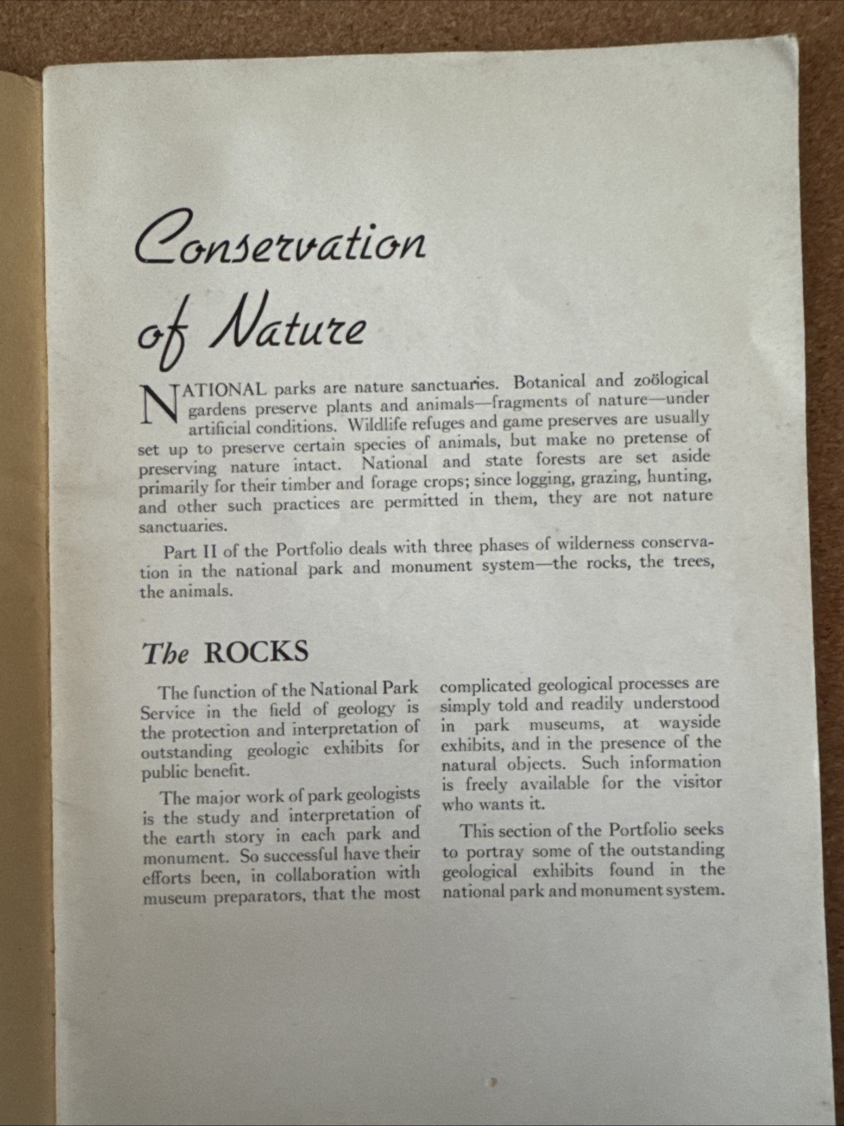 Conservation of Nature Portfolio National Park and Monument System 1938 Part 2