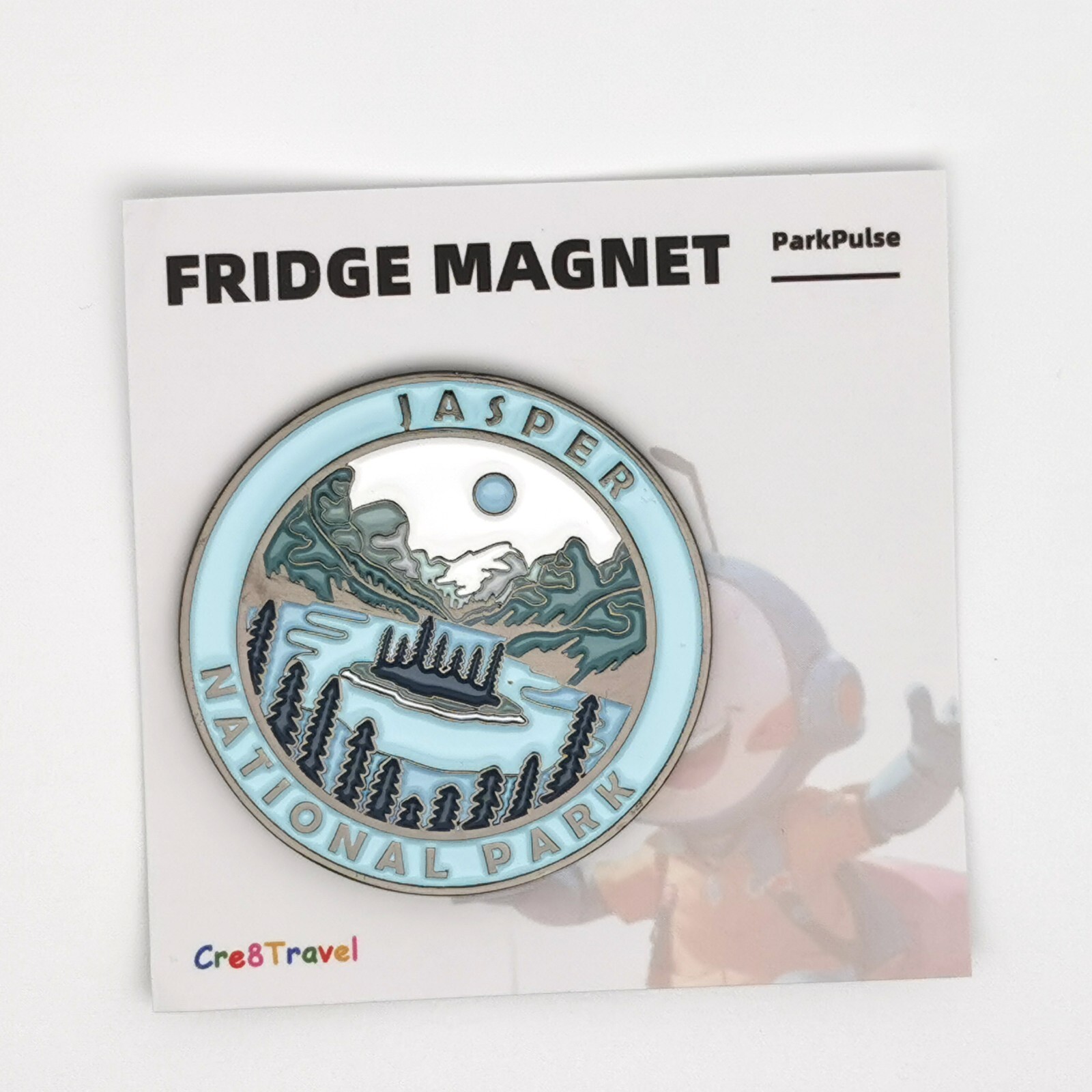 Cre8Travel Jasper National Park Collectible Magnet – Enamel Finish, 52mm NEW