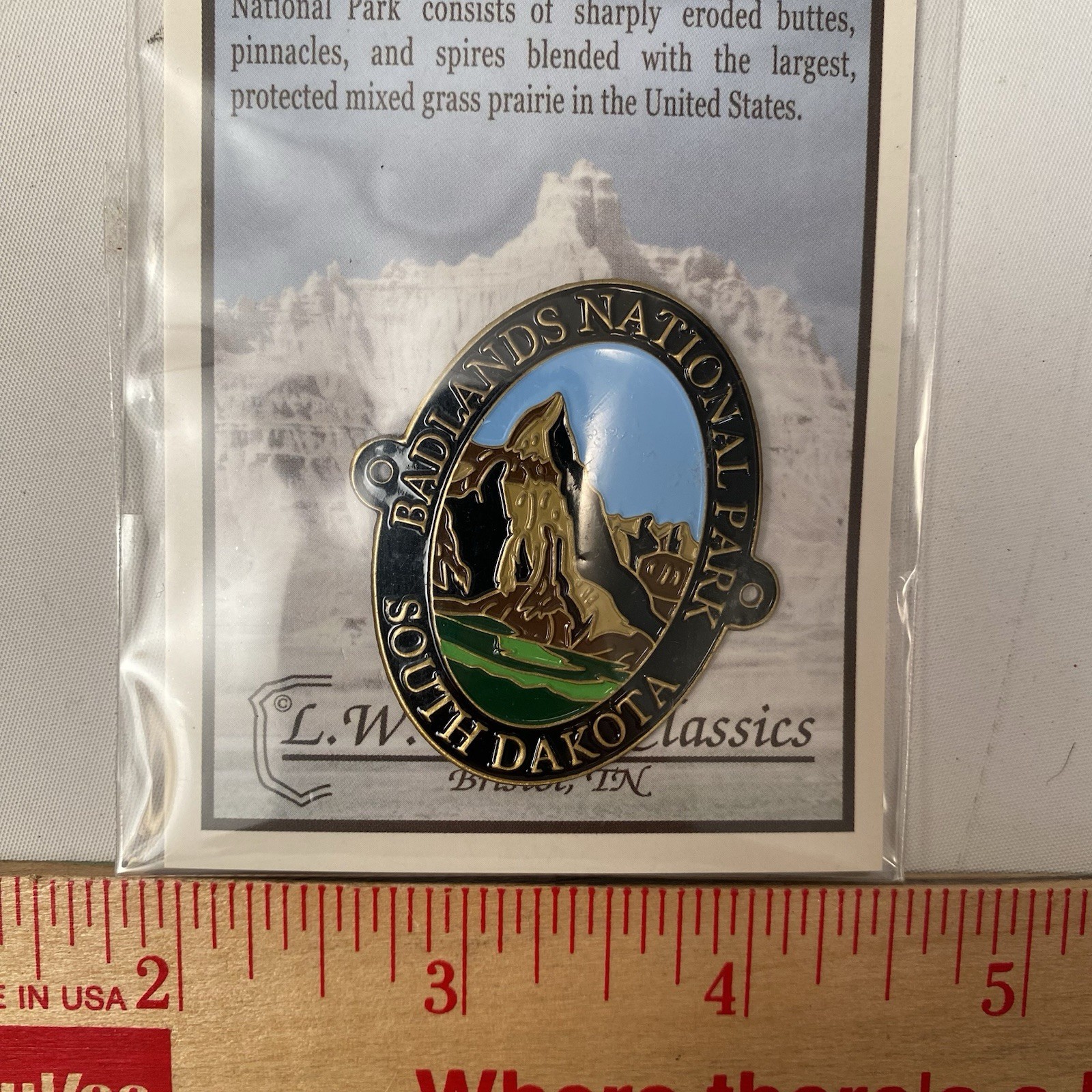 Badlands National Park Collector Ed South Dakota Hiking Walking Staff Medallion