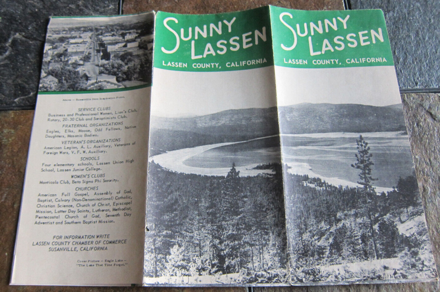 Vintage Brochure Sunny Lassen County California Susanville