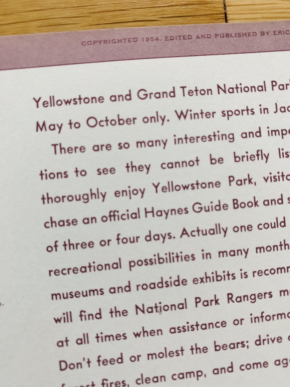 2 Vintage Yellowstone National Park Travel Guides 1954 And 1977 Grand Teton