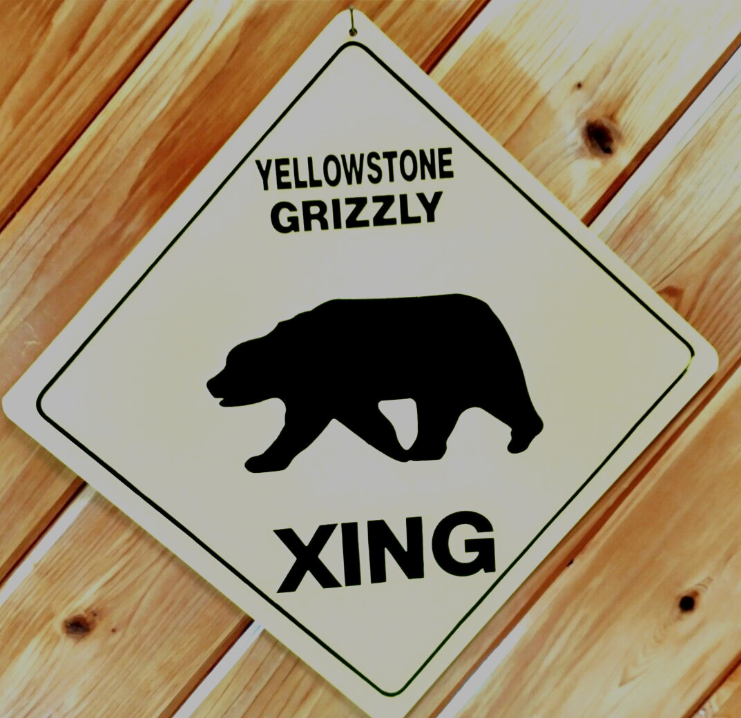SIGN YELLOWSTONE Park CROSSING 16″ wall plaque decor (display model