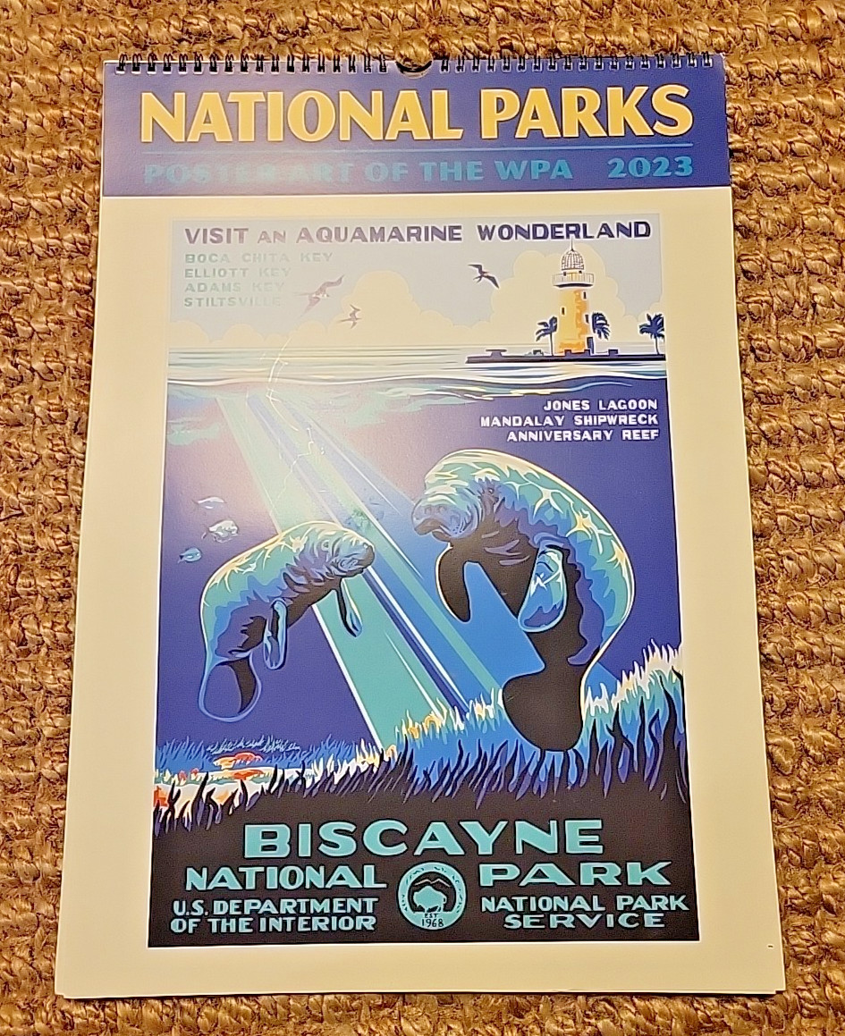 2023 NATIONAL PARKS POSTER ART OF THE WPA OVERSIZE WALL CALENDAR 19″x13.5″ READ