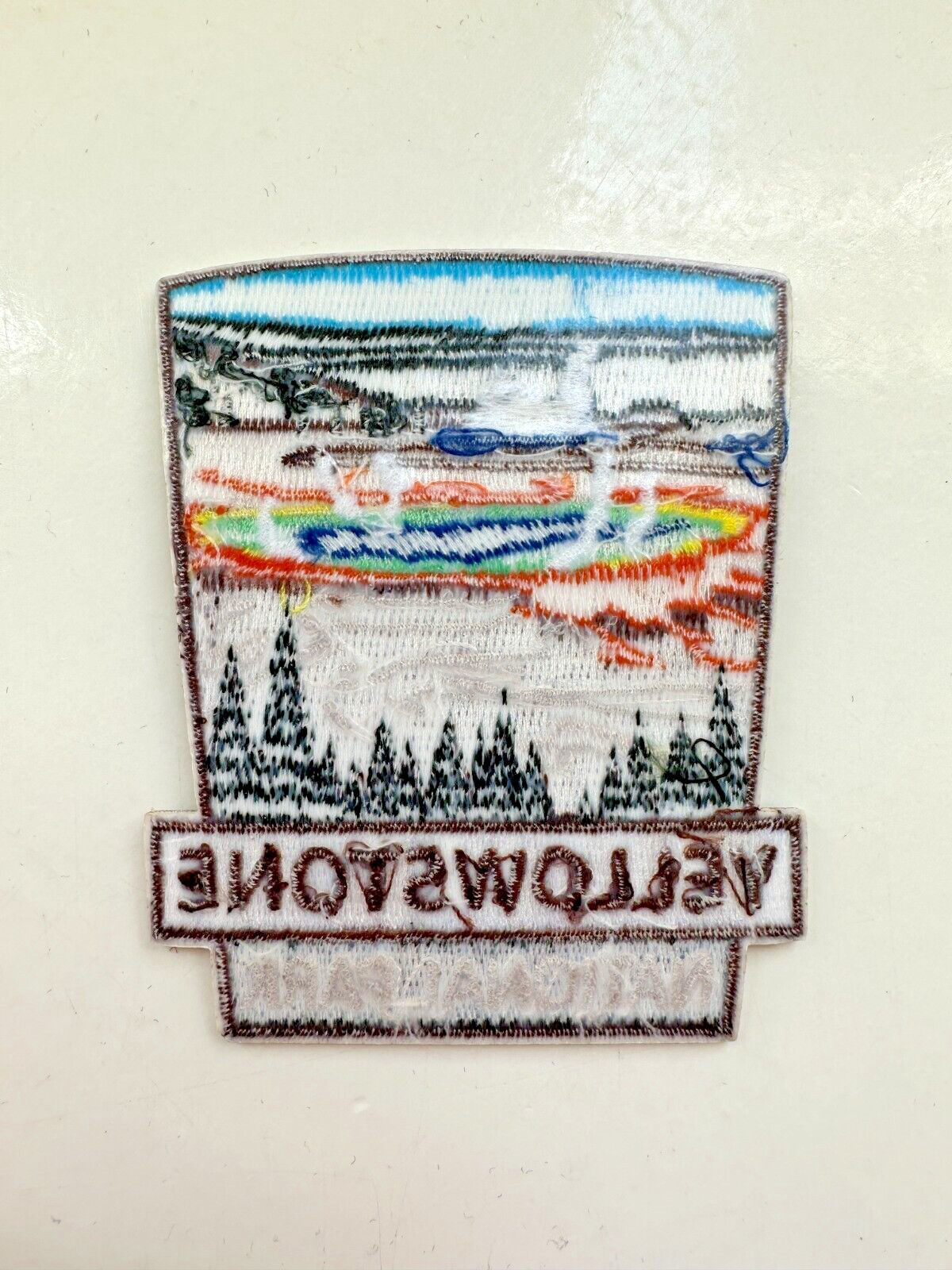 Yellowstone National Park Iron On Patch Geyser 2.5″x3″ Embroidered Colorful NEW