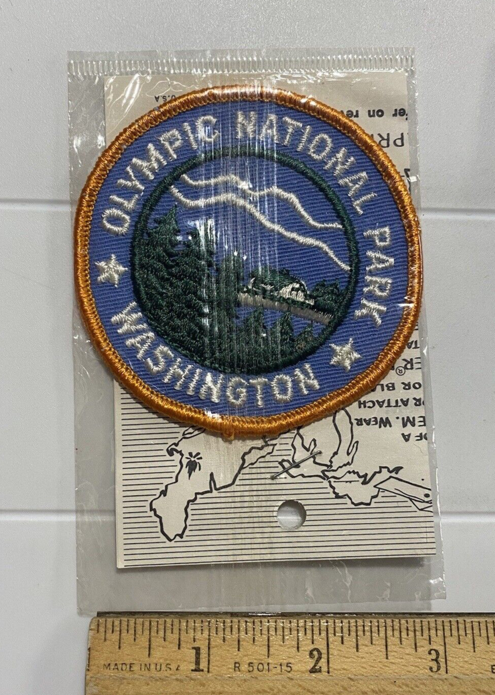 NIP Vintage Olympic National Park Washington WA Round Trailblazer Emblem Patch