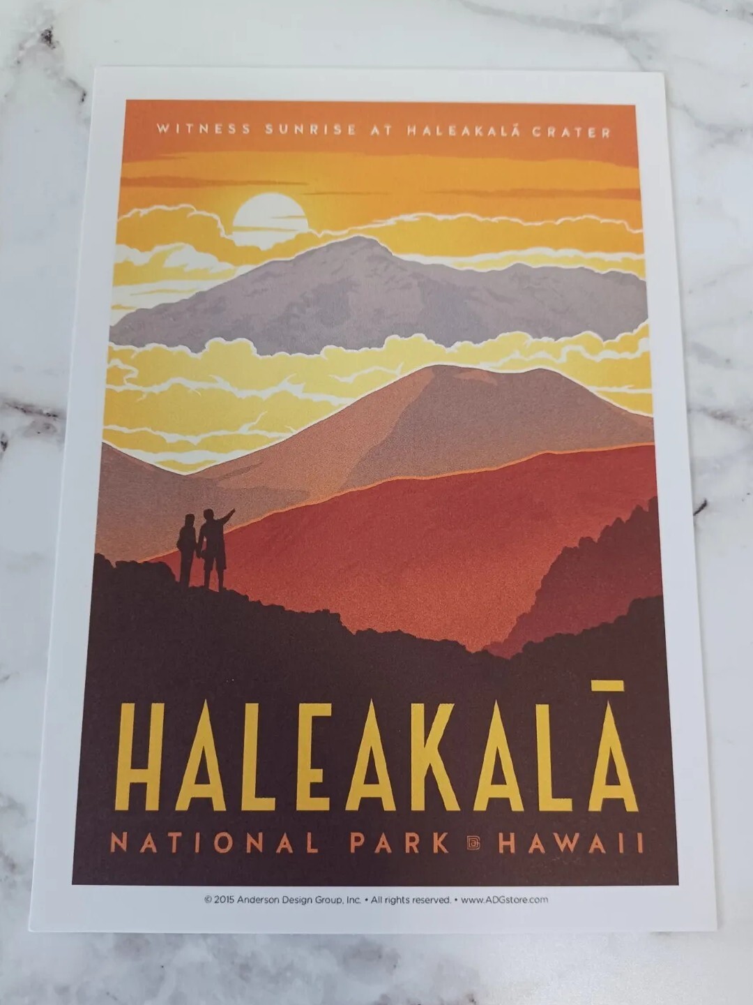 Haleakala National Parks 100th Anniversary Illustrated Print Post Card
