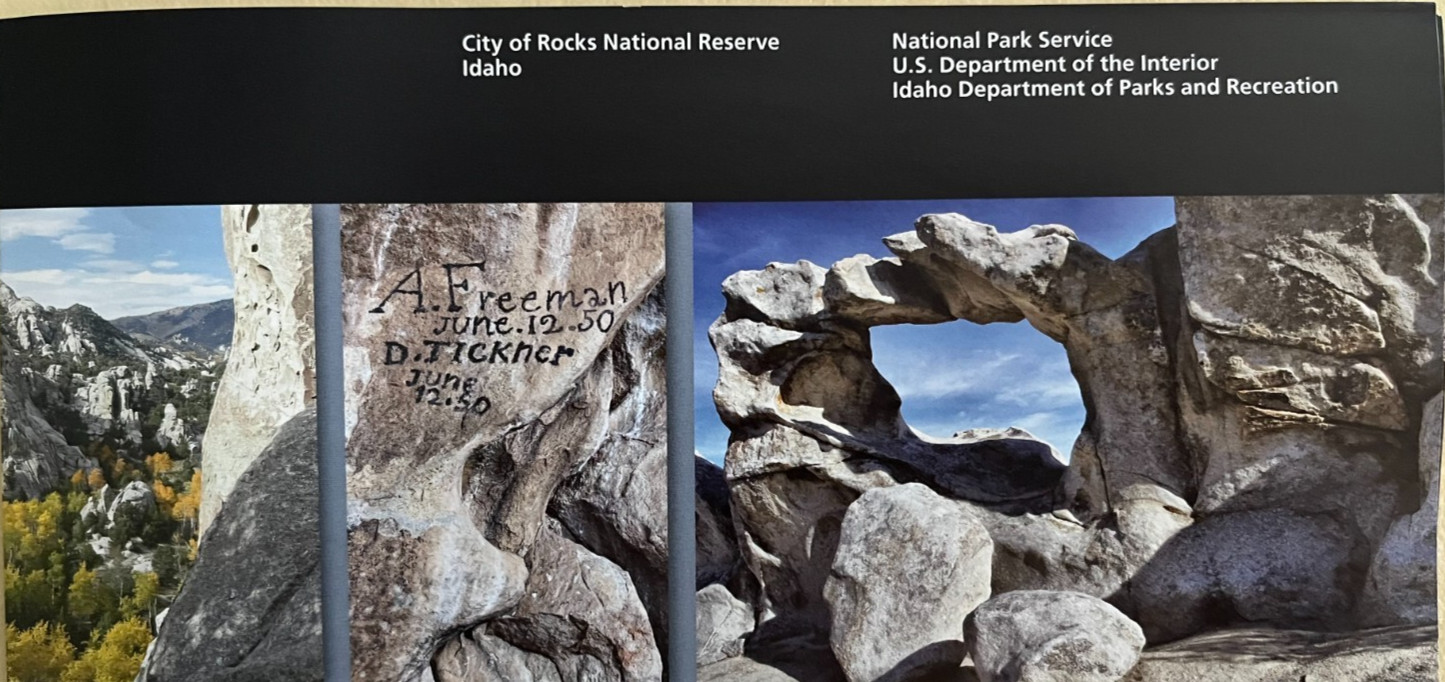 2026 CITY of ROCKS RESERVE – ID NATIONAL PARK SERVICE UNIGRID BROCHURE/MAP New