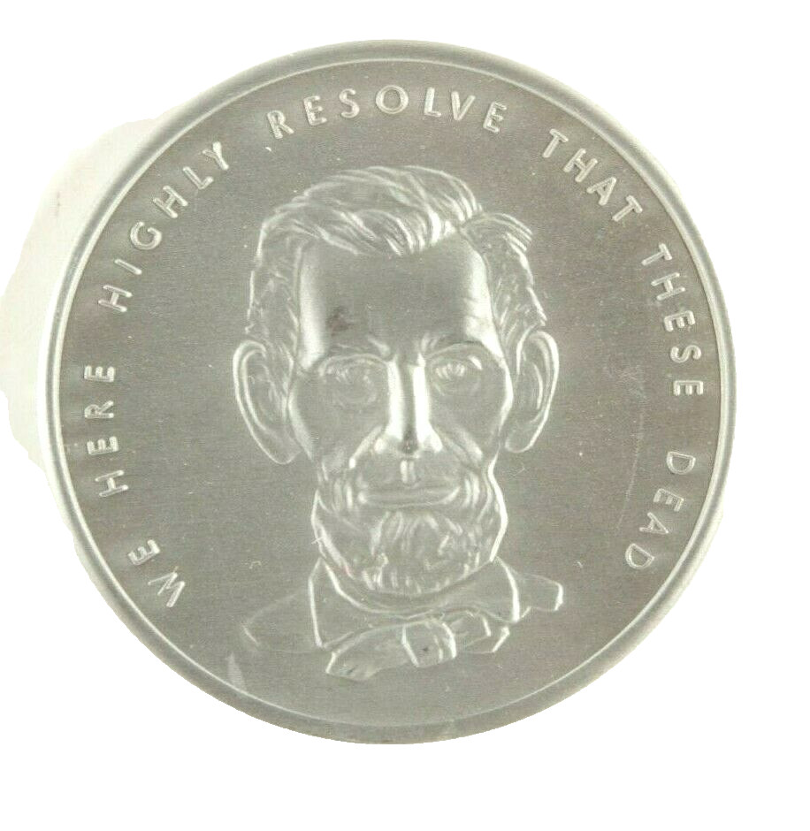 Lincoln Gettysburg Medallion 1973 Gettysburg Military Park Pewter