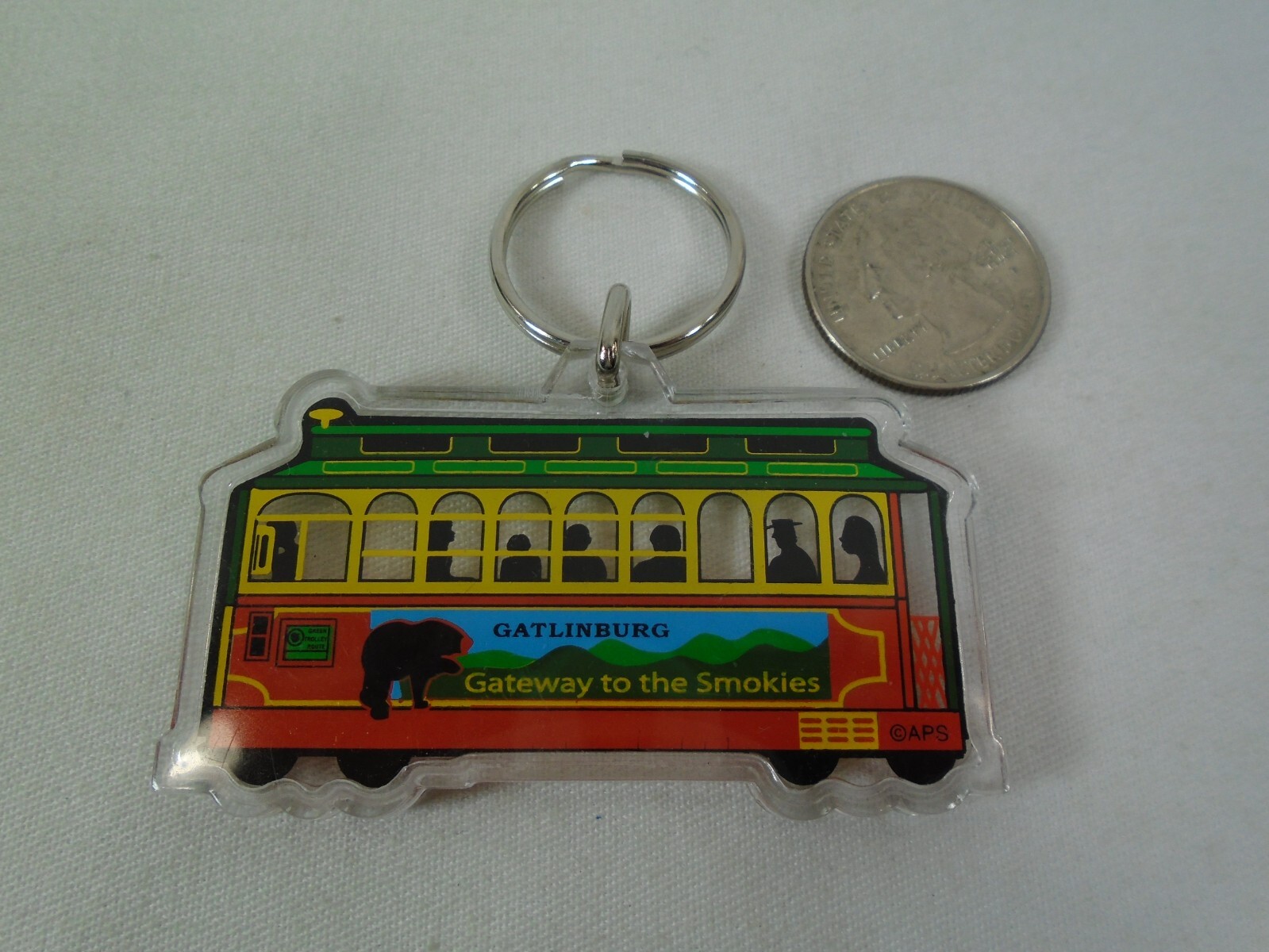 Gatlinburg Tennessee Trolley Keychain Gateway To The Smokies