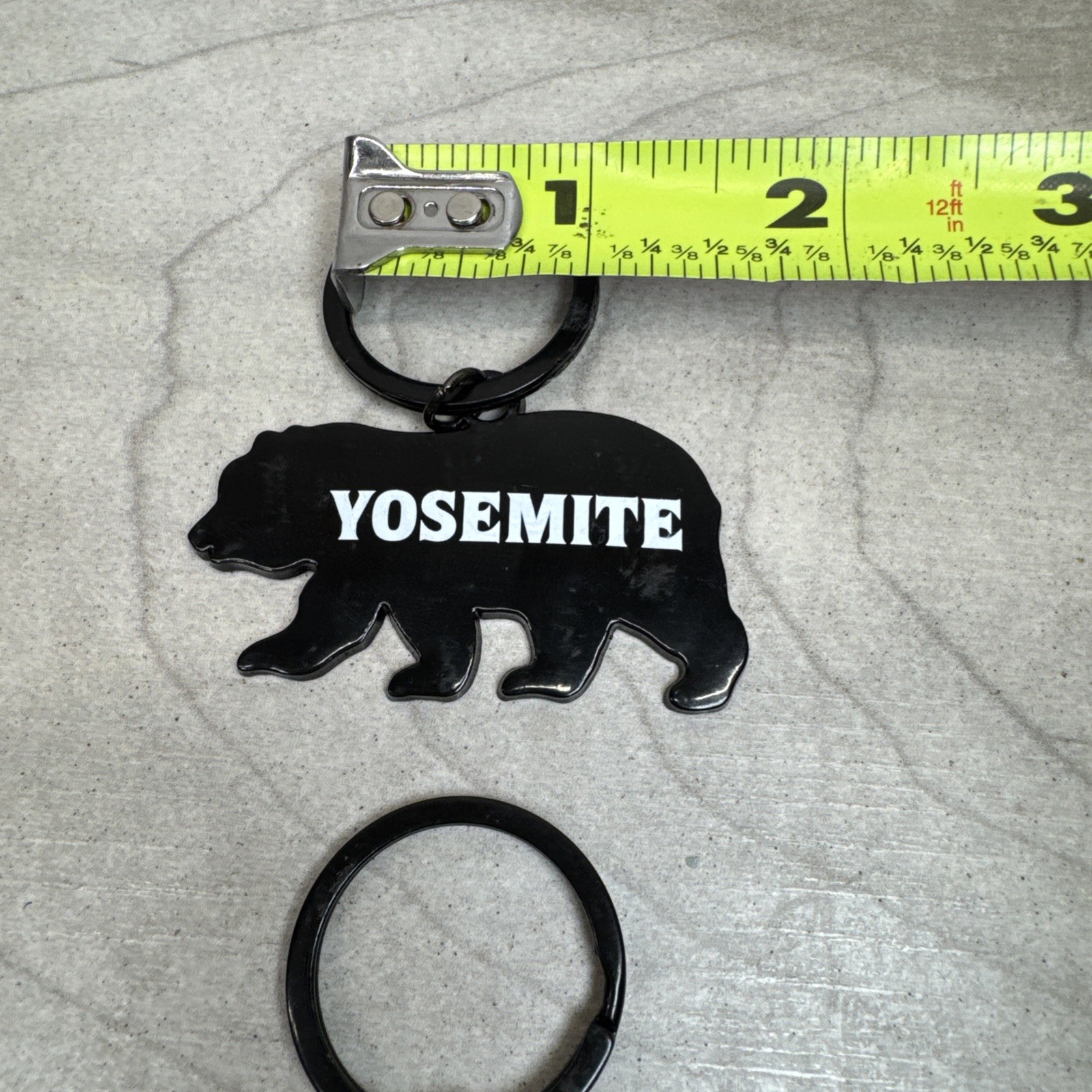 Yosemite National Park Black Bear Metal Cut Out Keychain Keyring Set Of 2 Pair