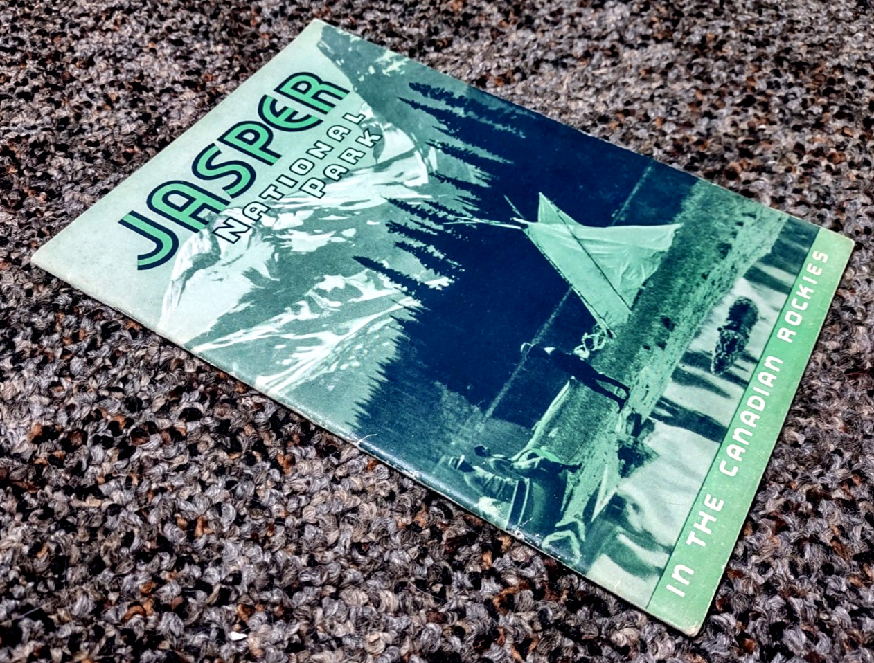 Vintage Jasper National Park in The Canadian Rockies Travel Guide dated 1940
