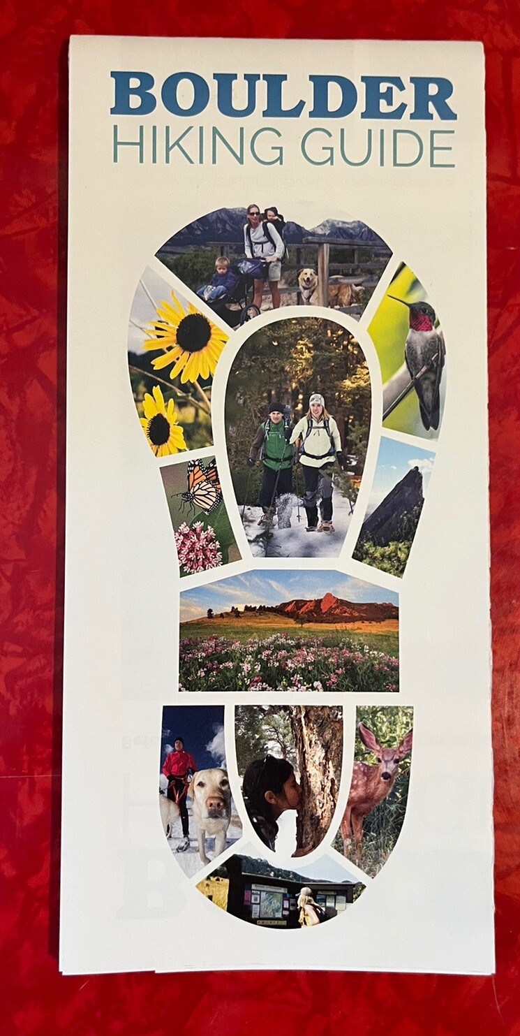 BOULDER COLORADO HIKING GUIDE BROCHURE with MAPS
