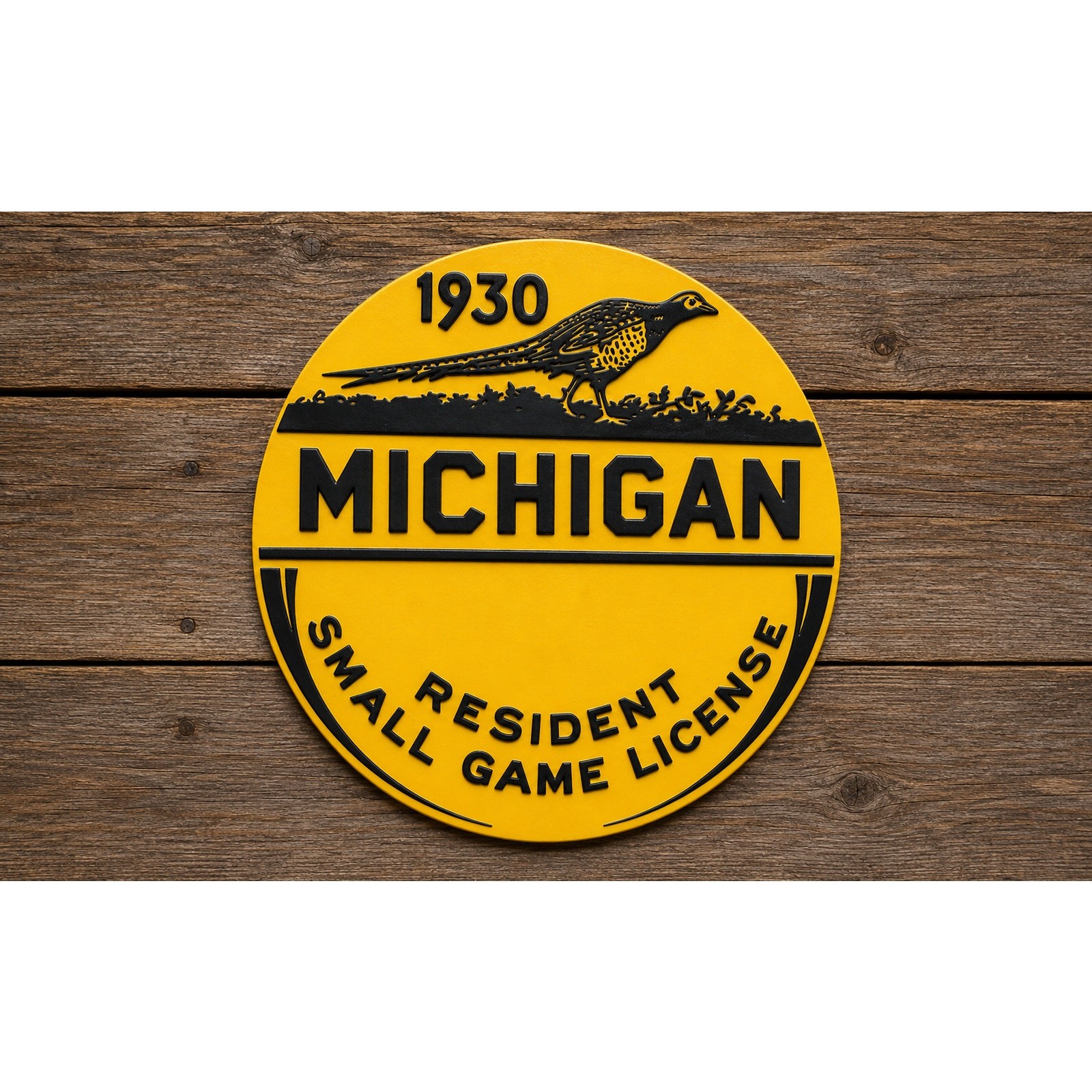 Michigan Resident Small Game Hunting License Sign DNR Dept Natural Resources
