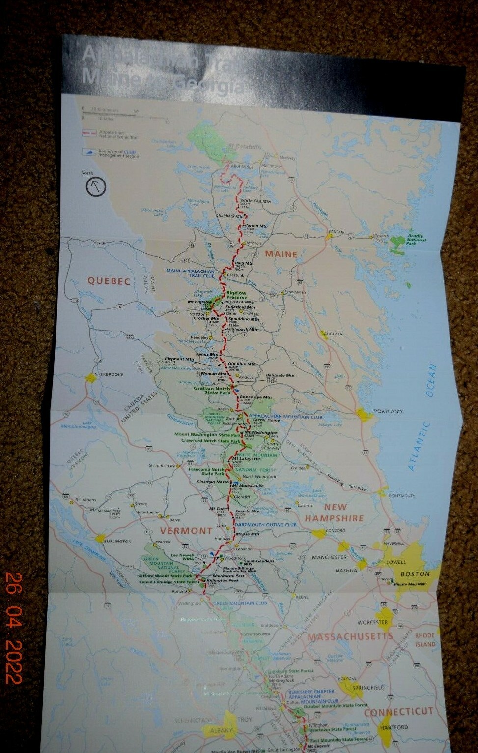 Ntl. Park Service (NPS), Appalachian Trail Brochure, (3.75″ x 8.25″ Folded) New