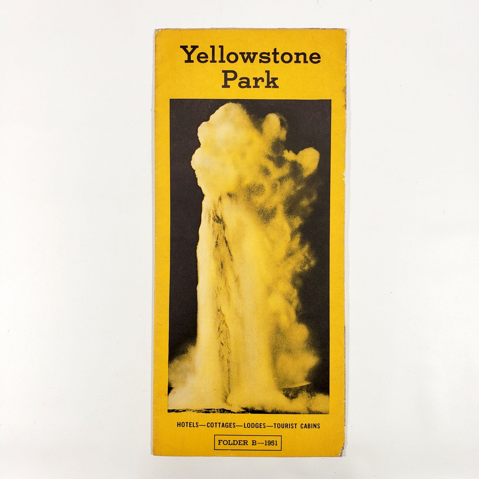 1951 Yellowstone National Park Brochure Lodging Hotels Cottages Lodges Cabins