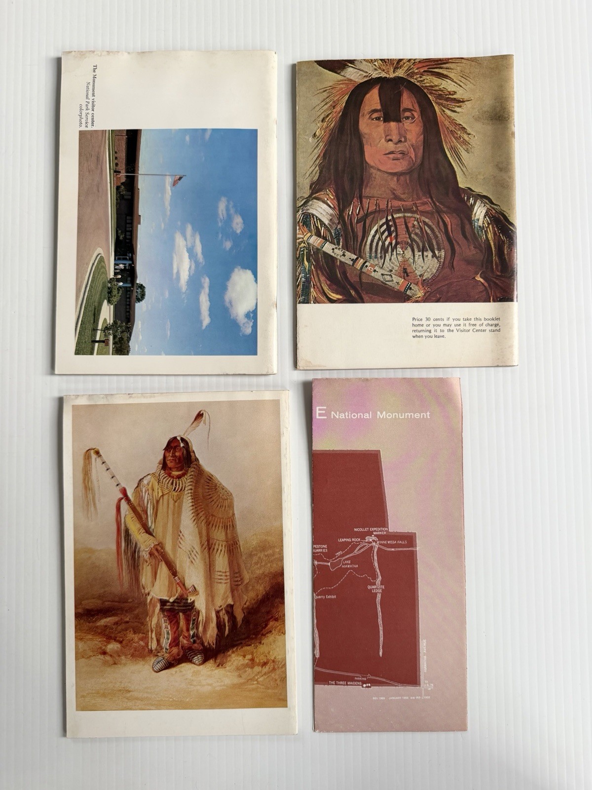 Lot Of 4 Pipestone National Monument Minnesota Tourist History Leaflets Booklets