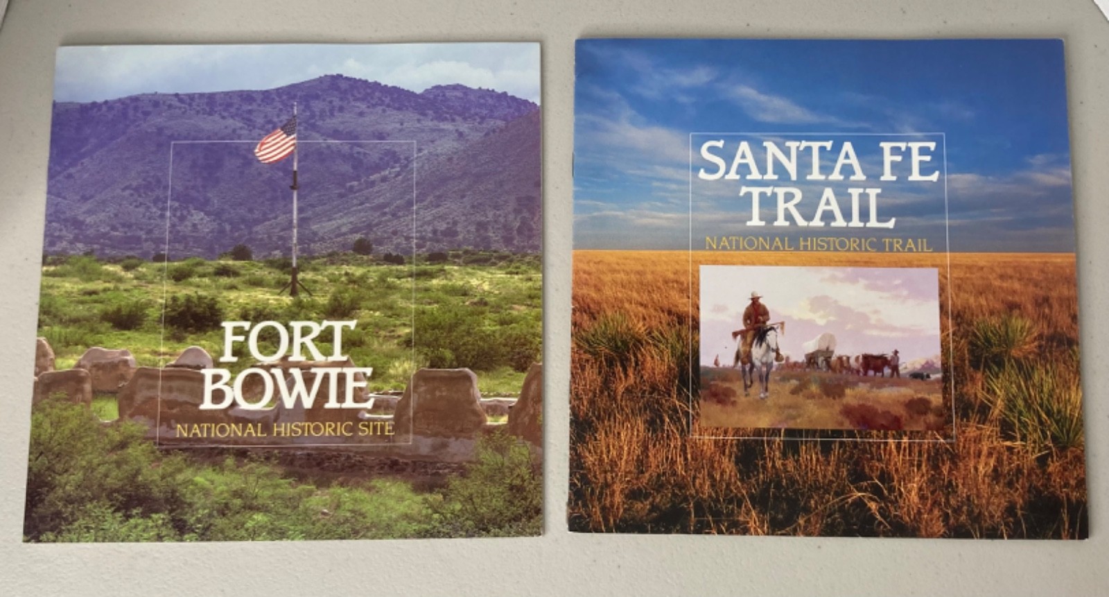 Southwest Parks and Monuments Association booklets Fort Bowie & Santa Fe Trail