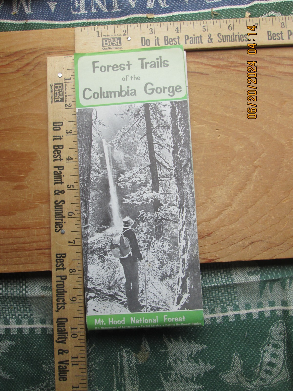 forest trails of the Columbia Gorge Mt Hood National Forest oregon map 1970