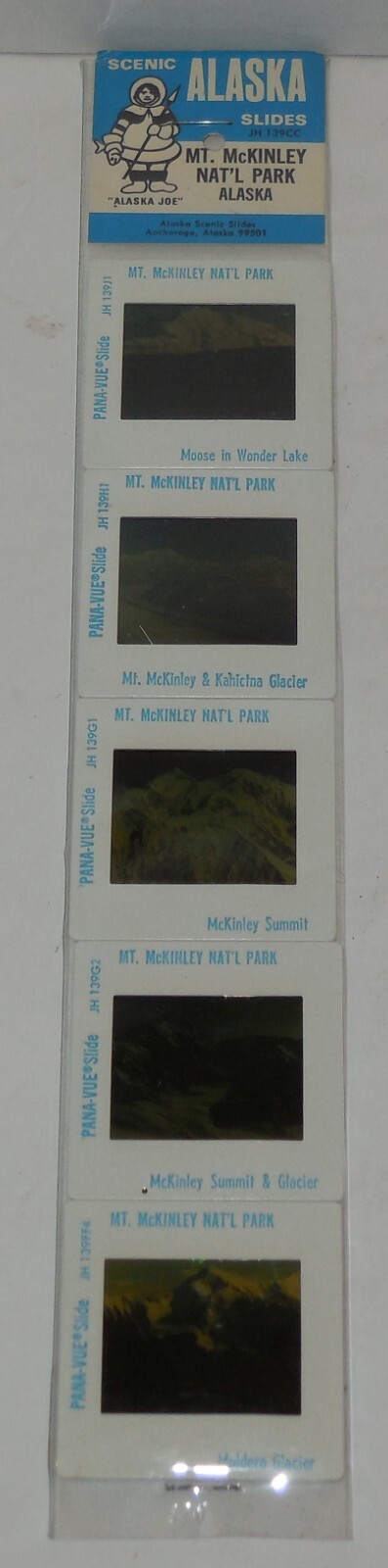 Vintage Scenic Alaska Slides Mt McKinley National Park Summit Glacier