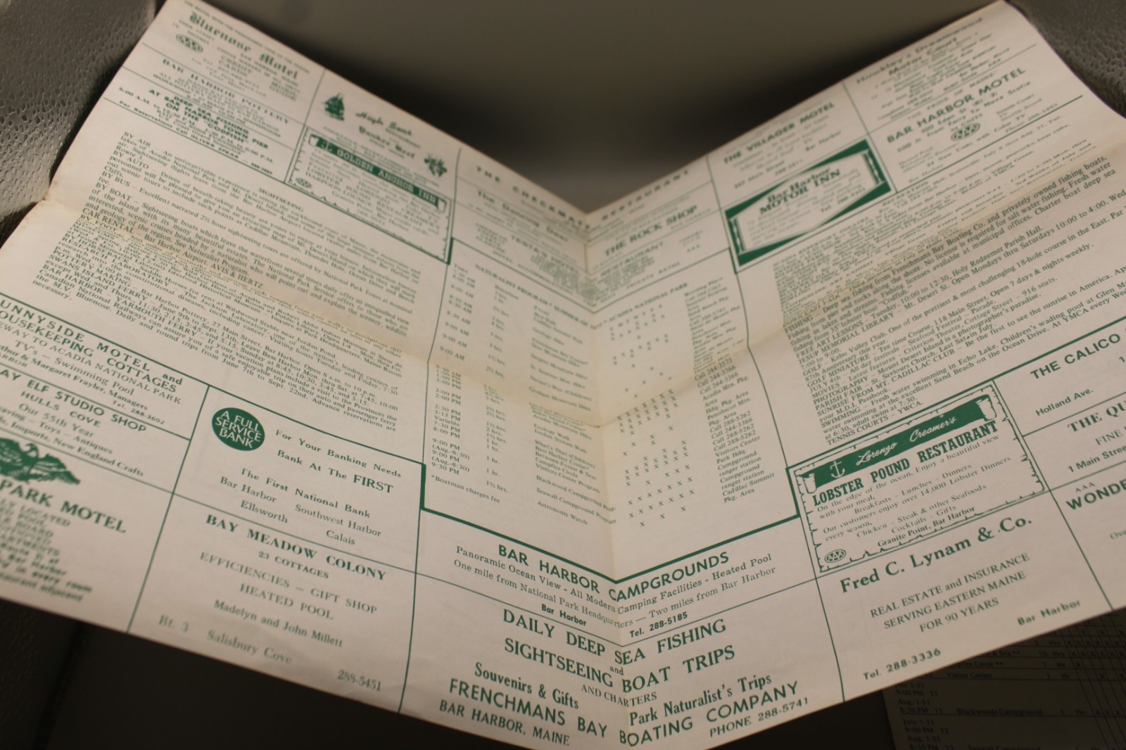 Acadia National Park Travel Brochures 1975