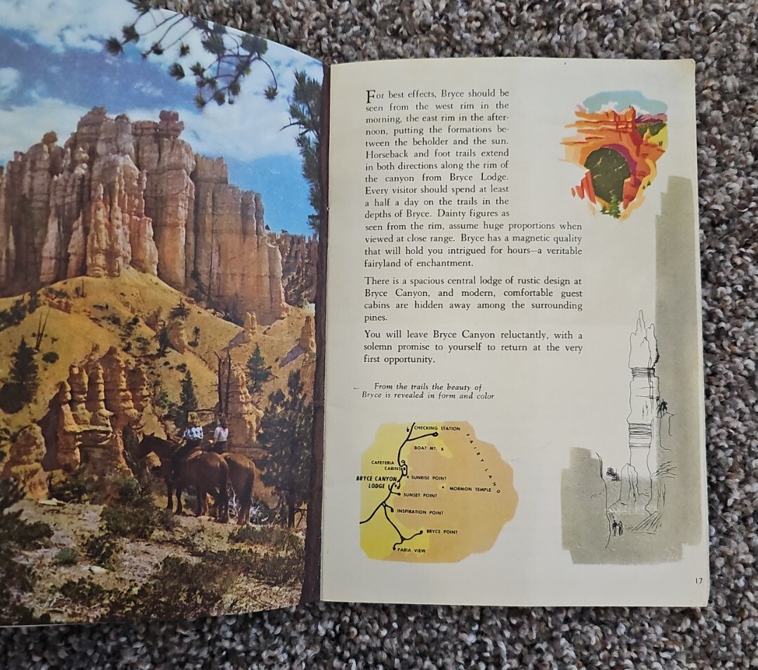 1948 UNION PACIFIC RAILROAD Zion Bryce and Grand Canyon National Parks Travel