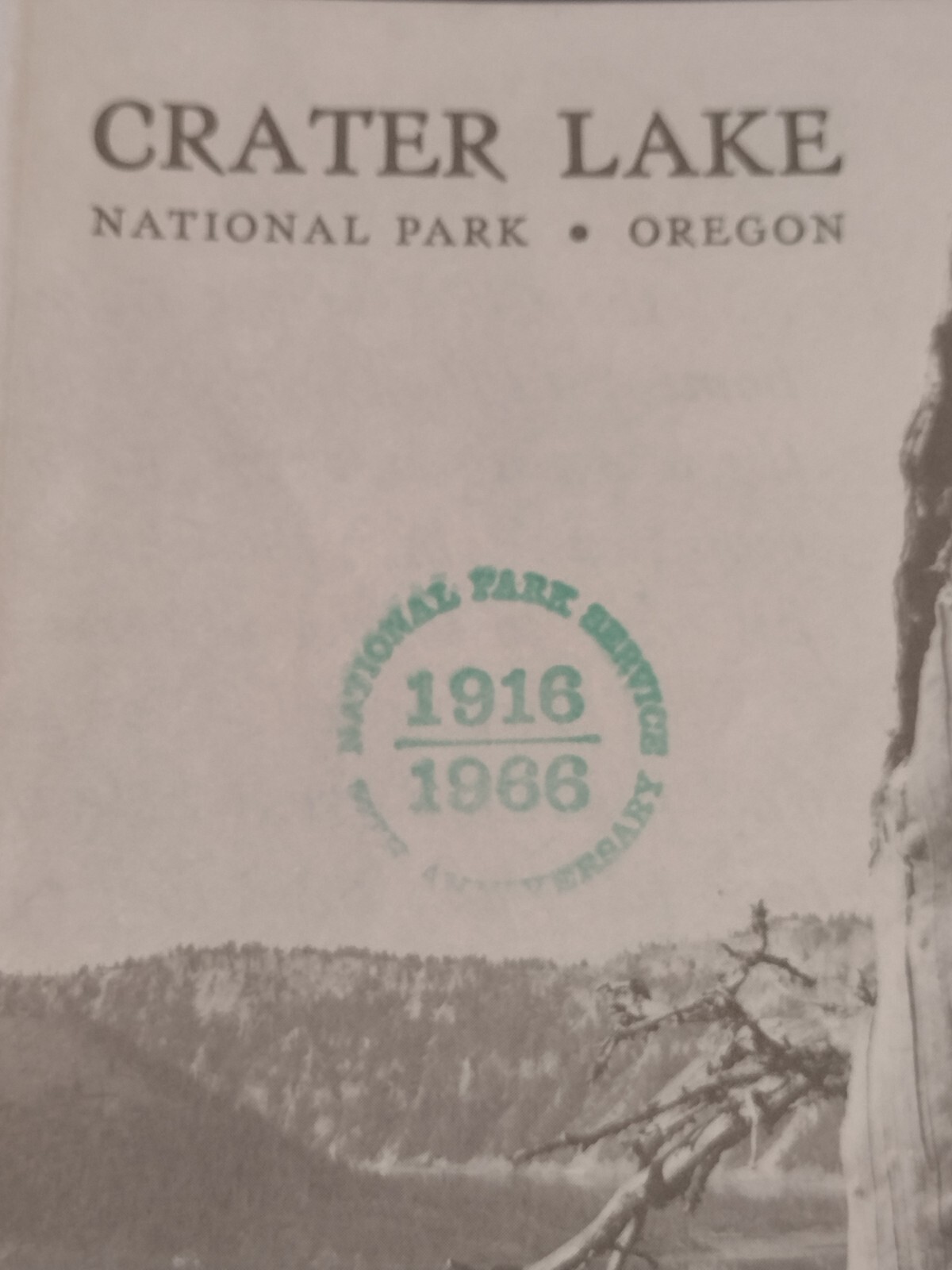 Vintage Crater Lake Oregon National Park Booklet / Map, 1919-1966 NPS Stamped