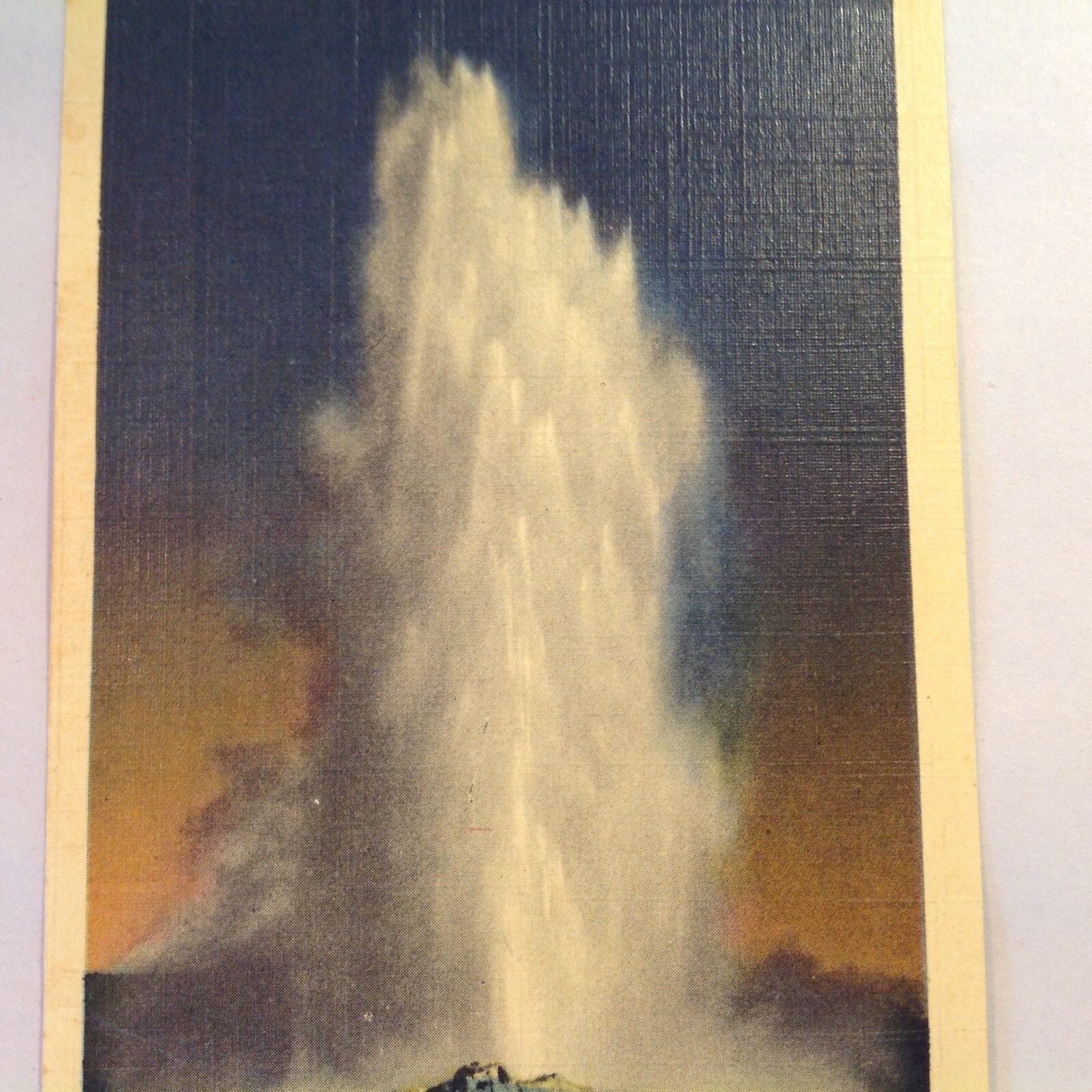 Vintage Souvenir Postcard Old Faithful Geyser Yellowstone National Park Image