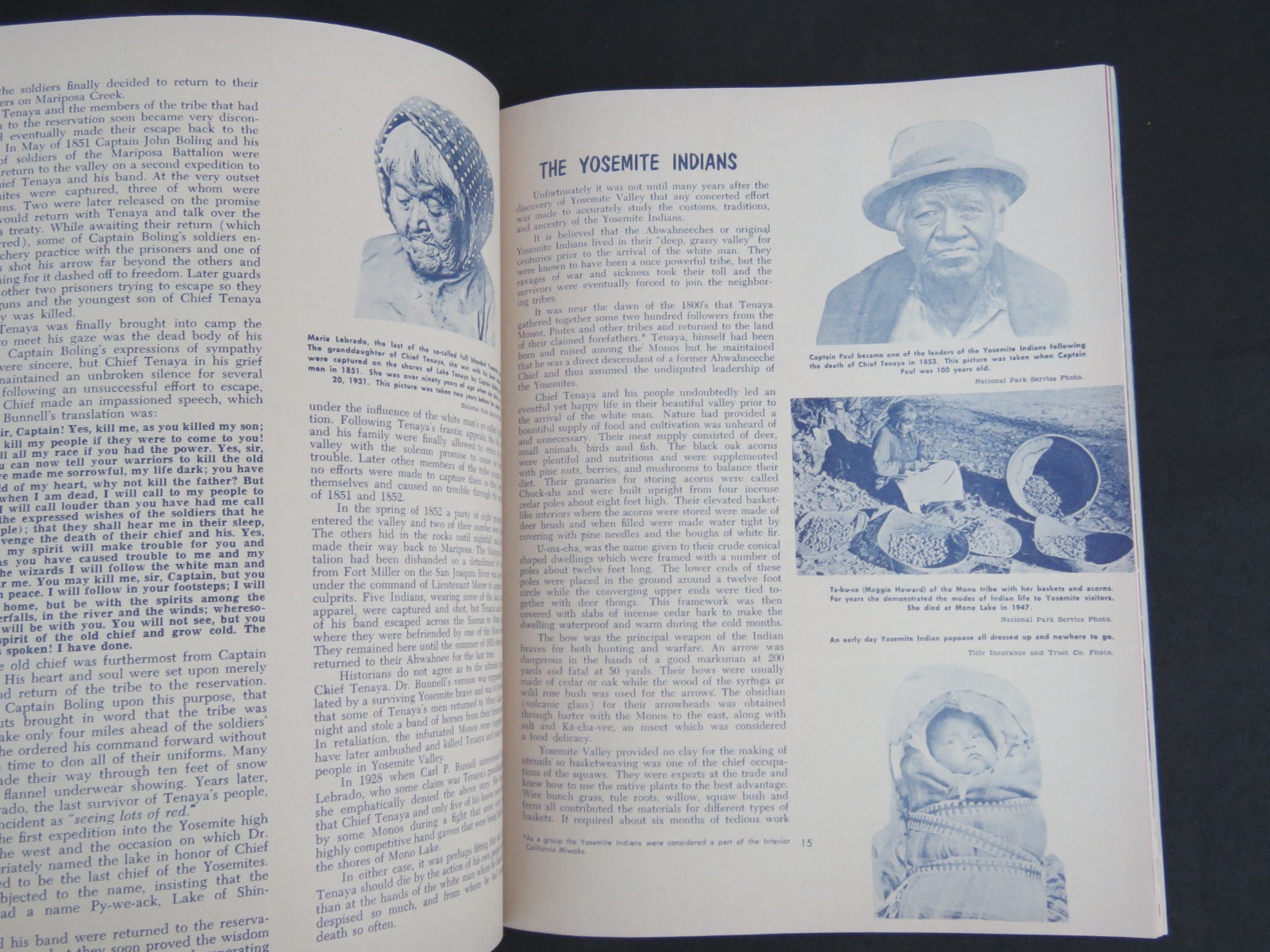 1954 The YOSEMITE Story Maps History Romance Color Color VG+