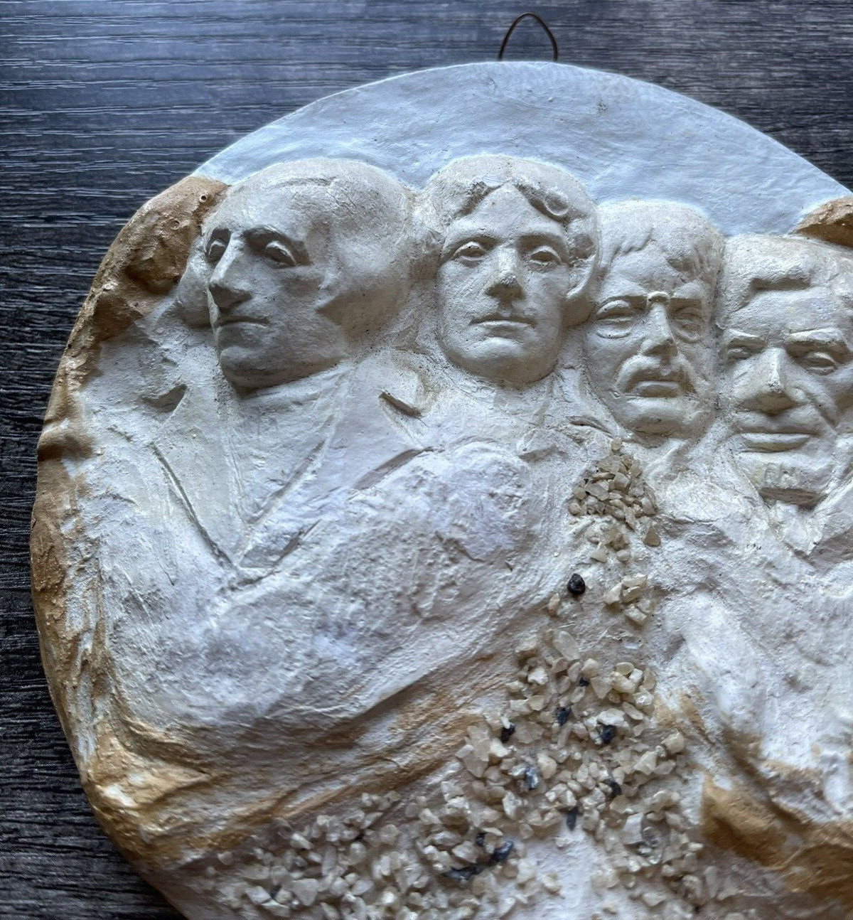Vintage Souvenir Wall Plaque Mt Rushmore National Memorial Black Hills SD 1948