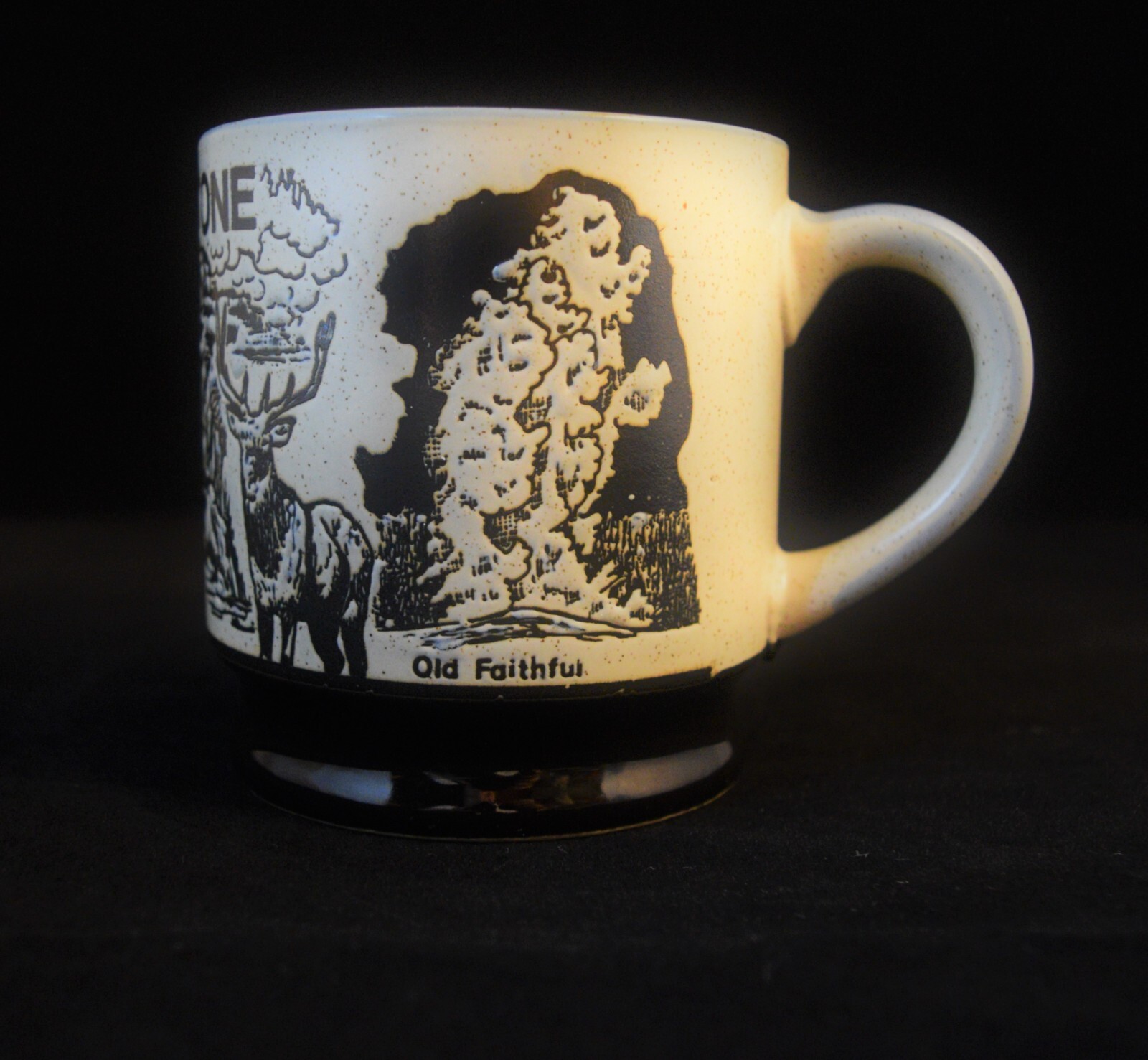 Vintage Yellowstone Park Souvenir Landmarks Coffee Mug National Parks