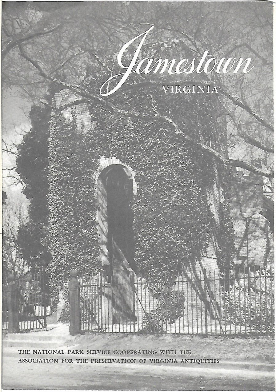 Official 1960 Map Brochure JAMESTOWN Virginia Colonial National Historical Park