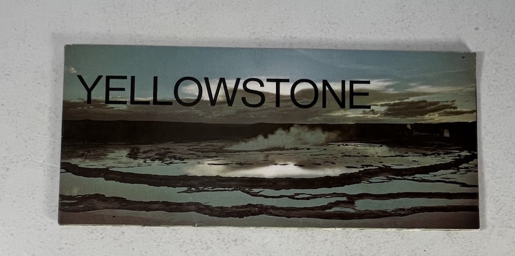 1980 Yellowstone National Park Brochure Map Grand Loop, NPS Fold-Out, Vintage
