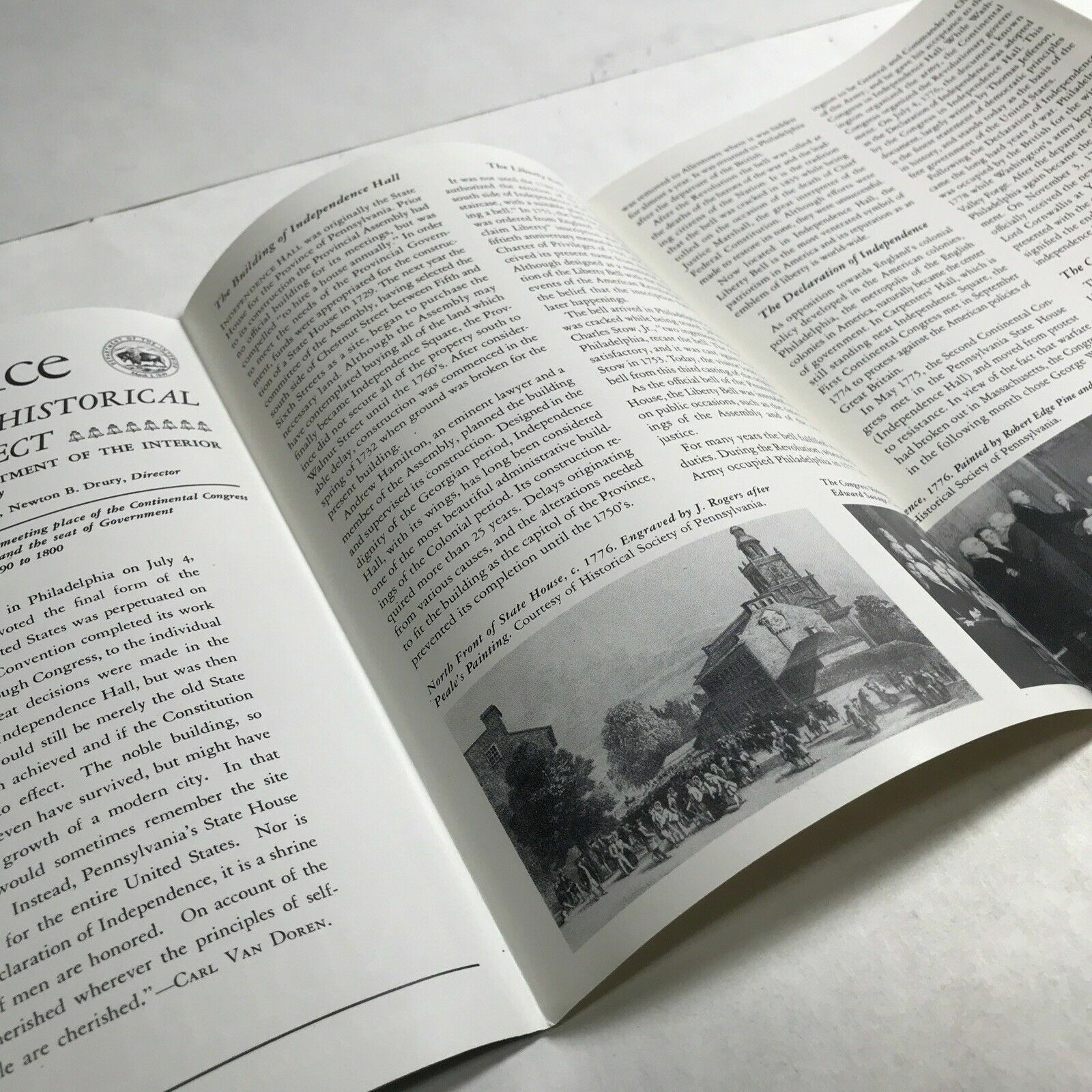 1950 INDEPENDENCE National Historical Park Project Pennsylvania Brochure & Map