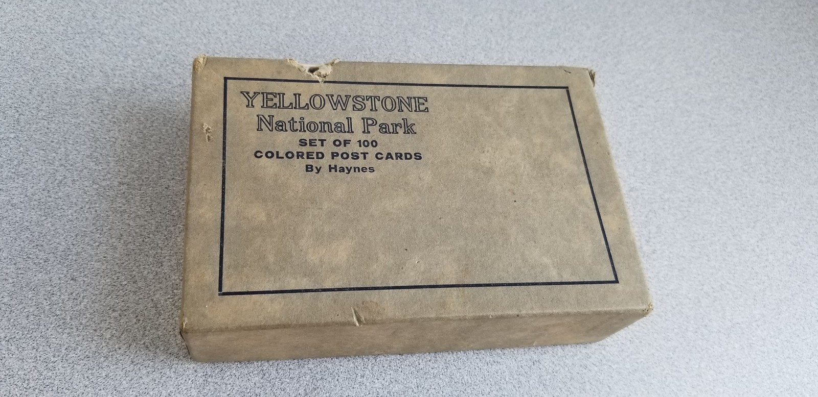 1927 Yellowstone National Park 88 Colored Post Cards In Souvenir Box UP3