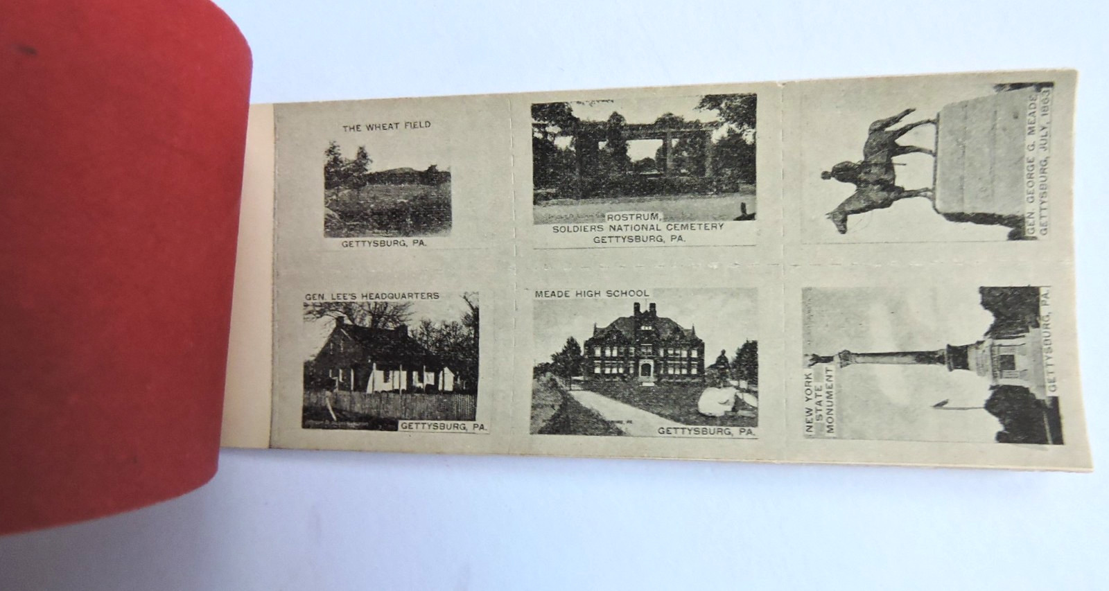 EX! Vtg Gettysburg PA Photo Stamps Series A & B – Early 1900’s EX! Complete