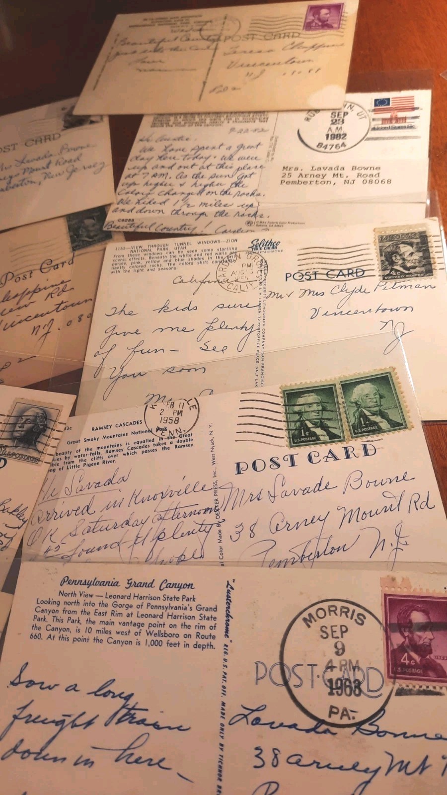 Vtg 25 National & State Park Postcards Standard Size Half Posted From 50’s 60’s