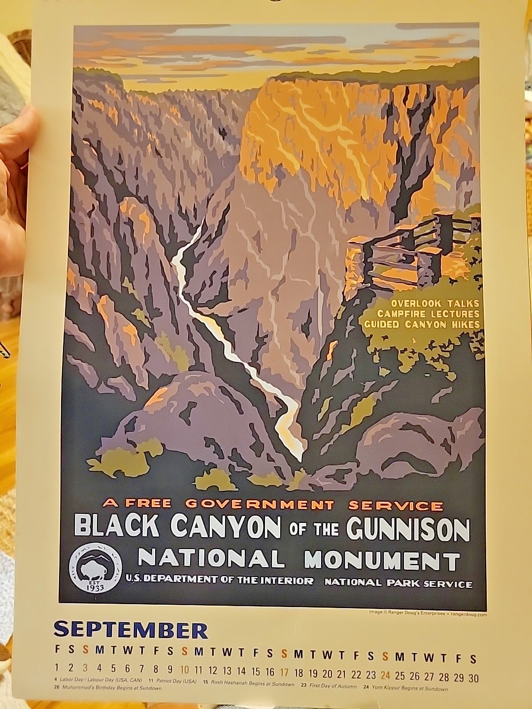 2023 NATIONAL PARKS POSTER ART OF THE WPA OVERSIZE WALL CALENDAR 19″x13.5″ READ