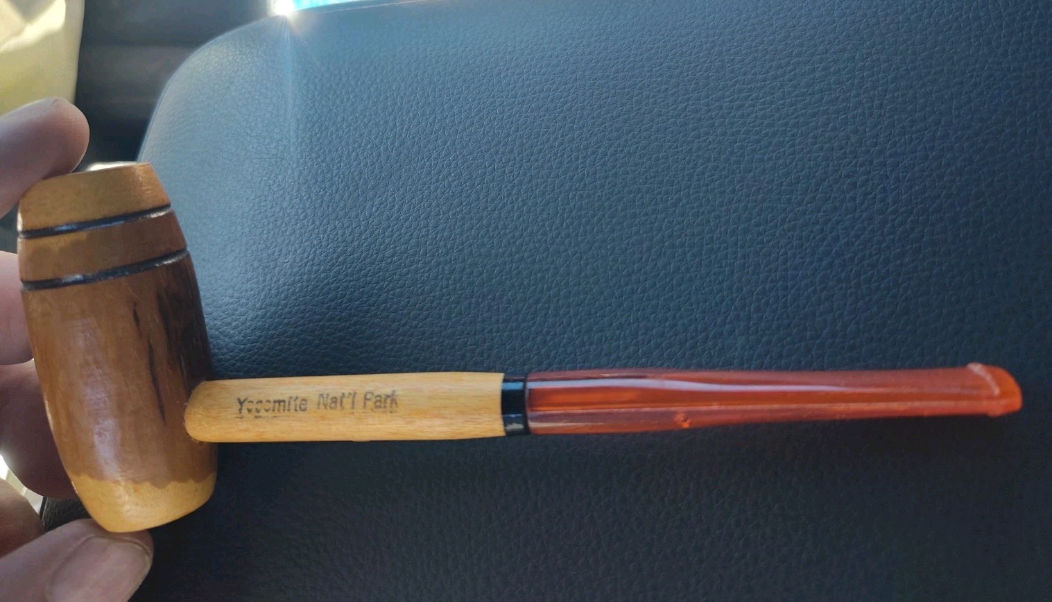 VINTAGE 1960’s Yosemite National Park Souvenir Wooden Pipe Smoking Wood Unused