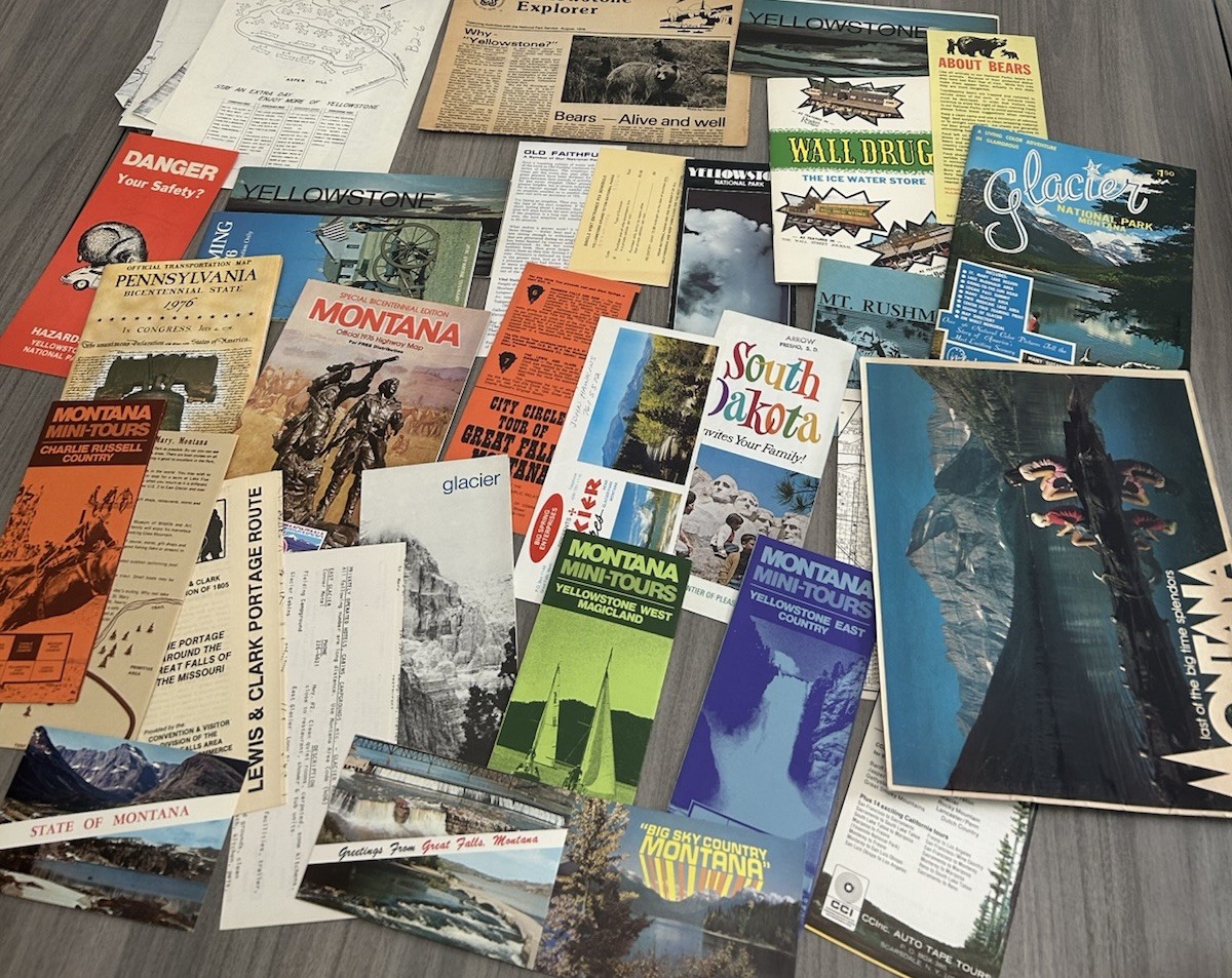 Vintage US National Parks Yellowstone Grand Teton Glacier WY MT Etc Ephemera Lot