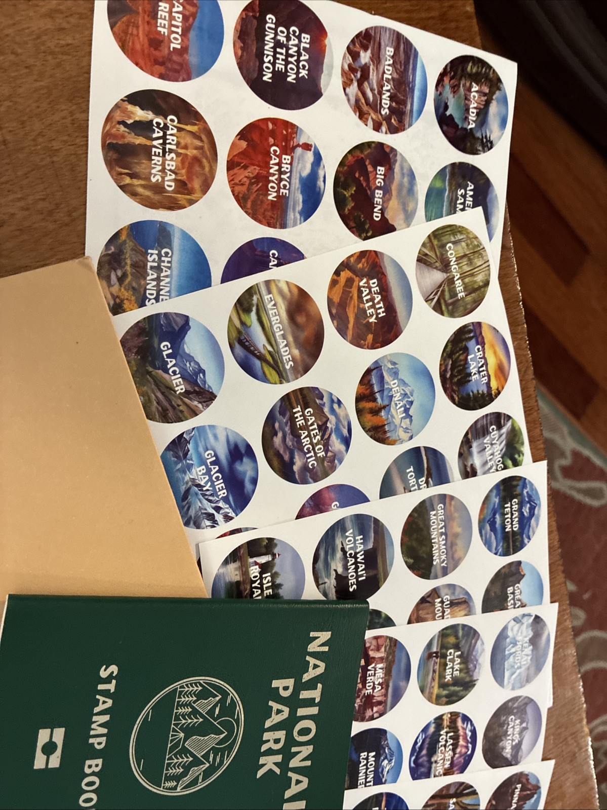 National Parks Stamp Book with Sticker Set: Passport-Sized National Park Book