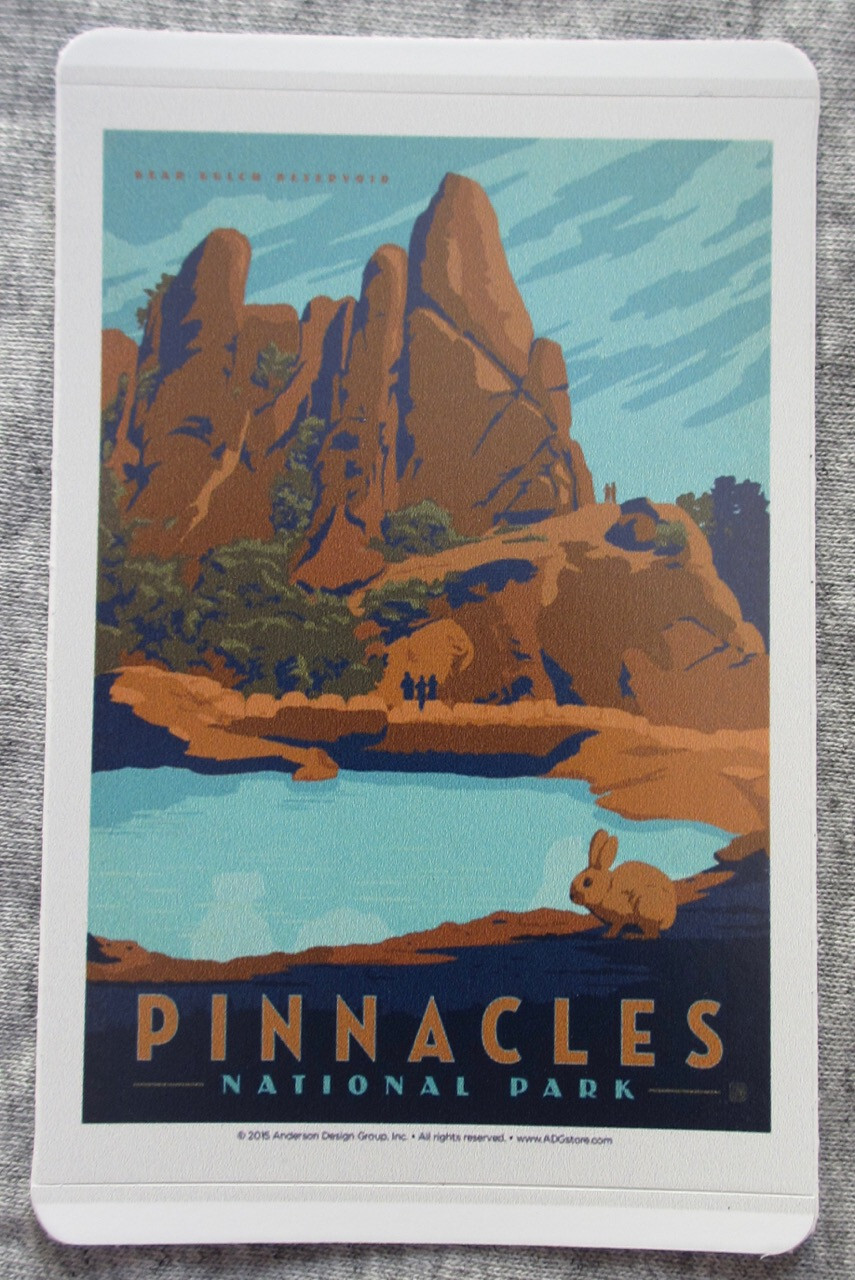 Pinnacles National Park Rectangular Vinyl Sticker New