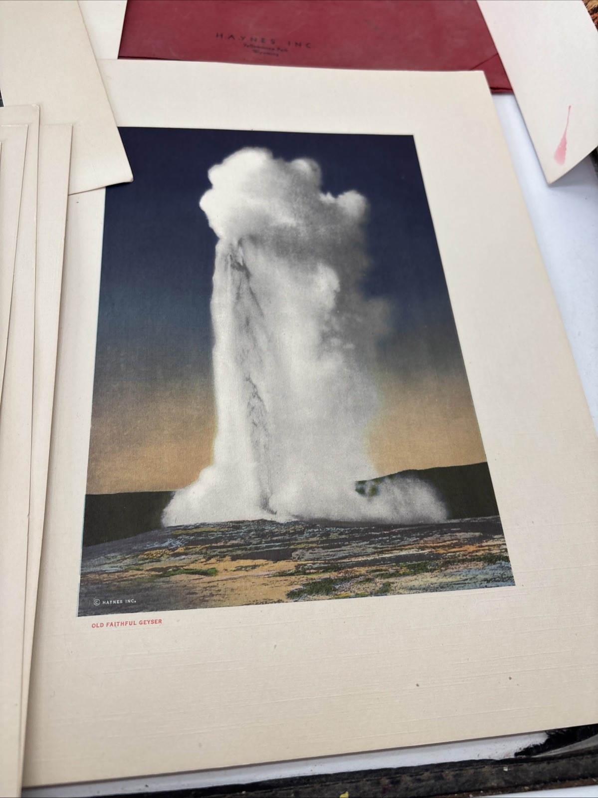 The Yellowstone National Park: The Red Portfolio Set with 12 Color Haynes Prints