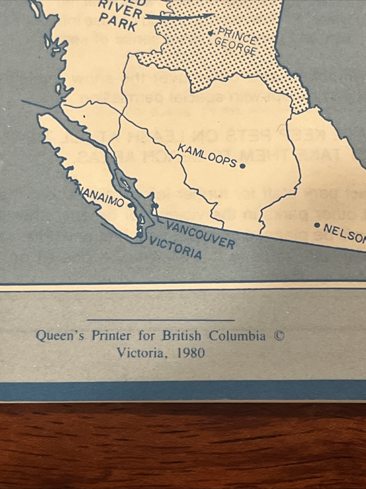 VTG British Columbia BC Crooked River Provincial Park map Brochures 1980