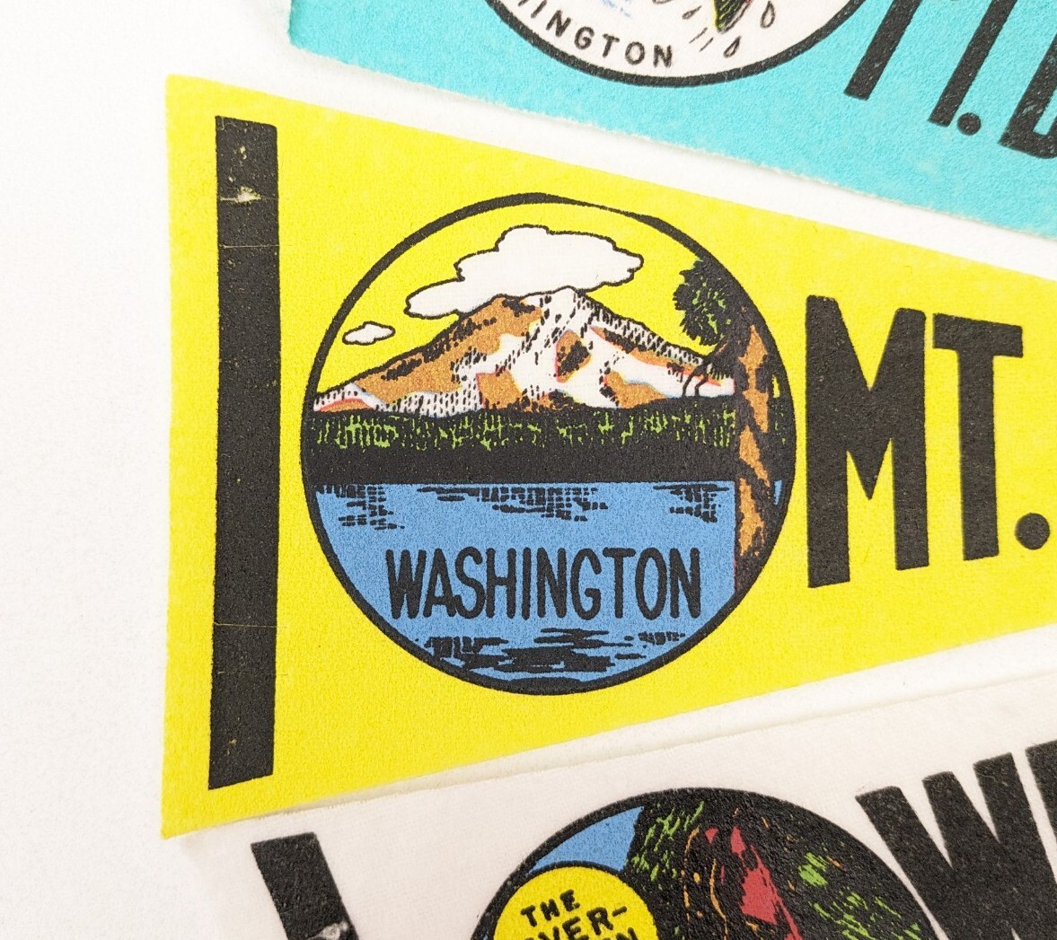 Vintage Washington State Mini Felt Souvenir Travel Pennants Lot Pt. Defiance