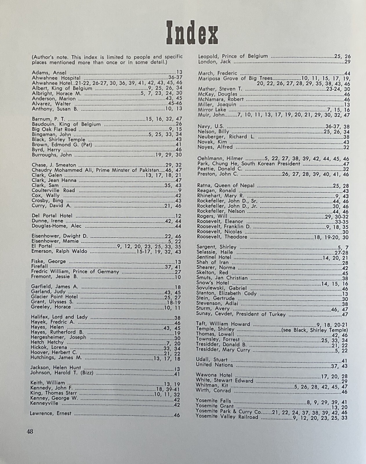 1970 Yosemites Famous Guests by Shirley Sargent & The Sequoias of Yosemite Park