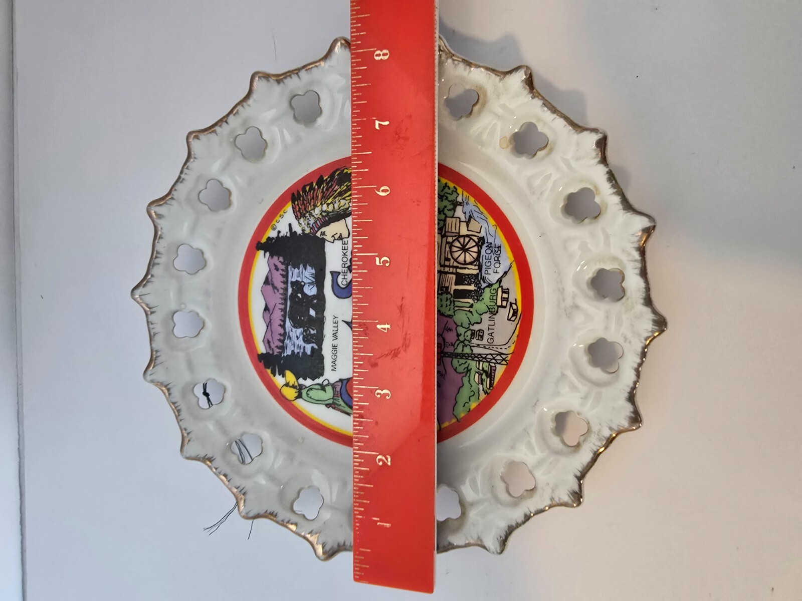 Vintage Great Smoky Mountains Decorative Wall Hanging Ceramic Plate 8″