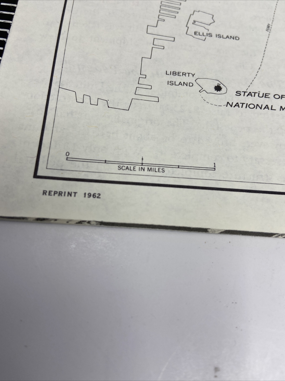 Vintage 1962 Statue of Liberty Pamphlet Brochure with Map National Monument