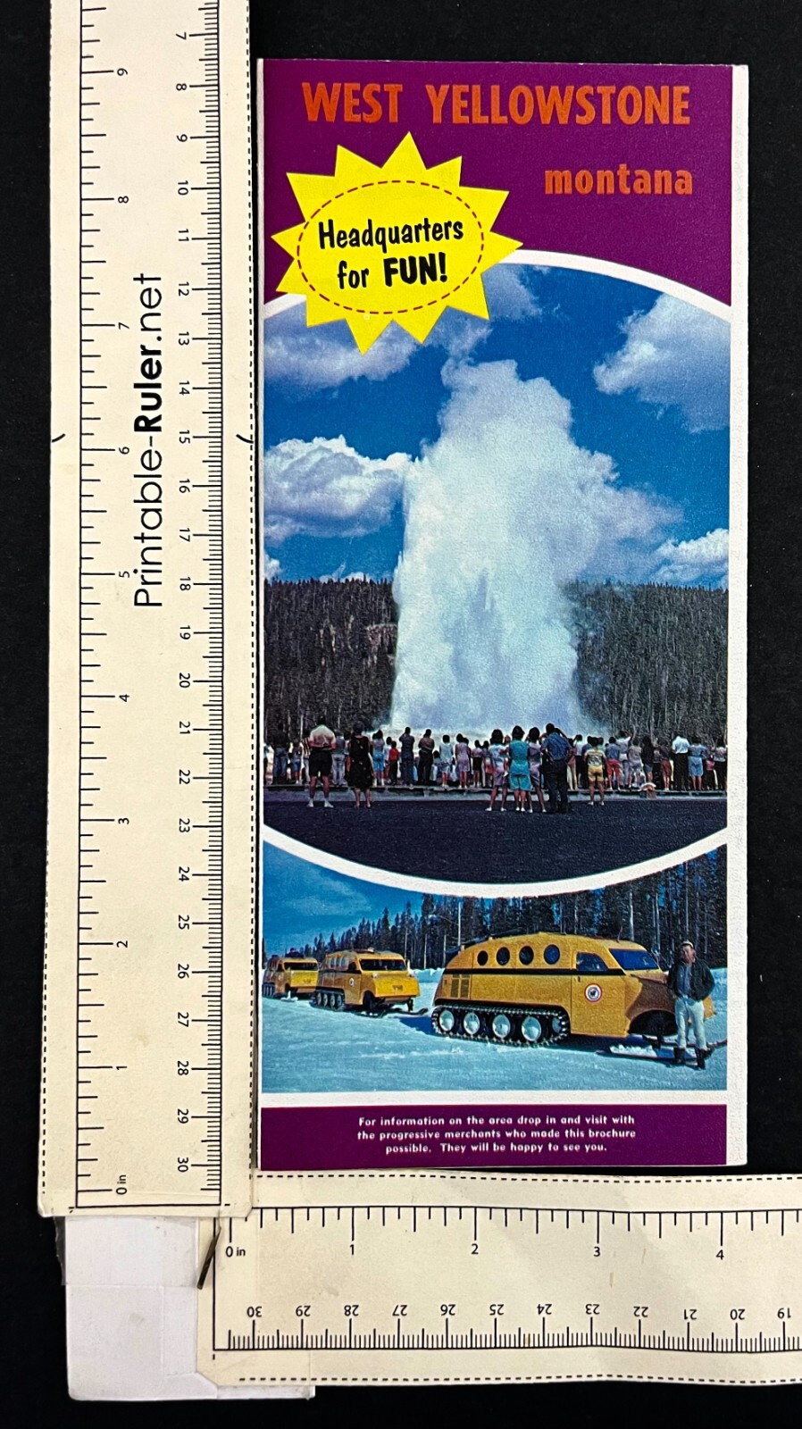 1960s West Yellowstone National Park Montana MT Vacation VTG Travel Brochure